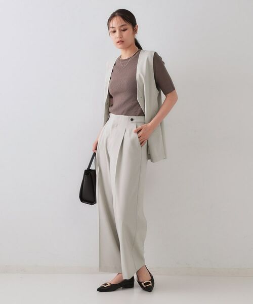 OPAQUE.CLIP / オペーク ドット クリップ パンツ | ストレッチデザインワイドパンツ/セットアップ対応可【UV/接触冷感/洗濯機洗い可/抗ピル】 | 詳細6