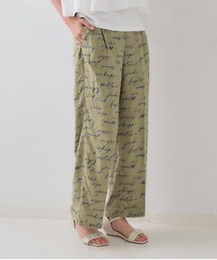 OPAQUE.CLIP / オペーク ドット クリップ パンツ | レタープリントイージーワイドパンツ【洗濯機洗い可】