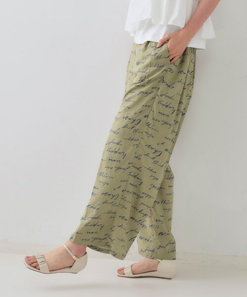OPAQUE.CLIP / オペーク ドット クリップ パンツ | レタープリントイージーワイドパンツ【洗濯機洗い可】 | 詳細1