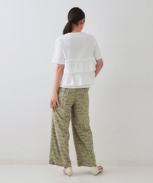 OPAQUE.CLIP / オペーク ドット クリップ パンツ | レタープリントイージーワイドパンツ【洗濯機洗い可】 | 詳細3