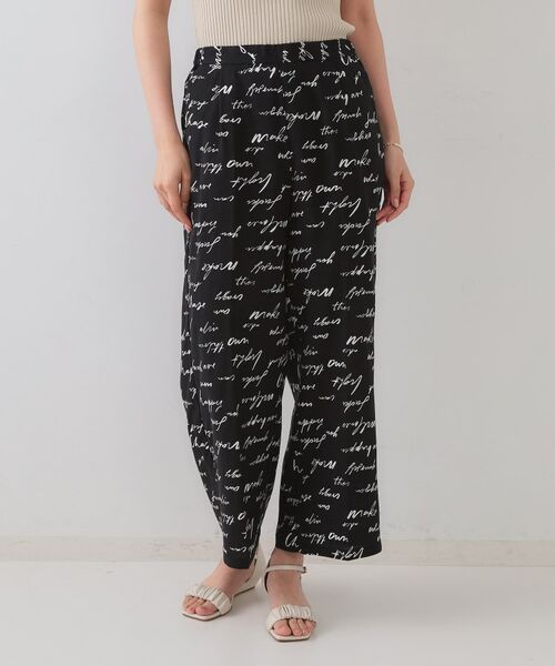 OPAQUE.CLIP / オペーク ドット クリップ パンツ | レタープリントイージーワイドパンツ【洗濯機洗い可】 | 詳細8