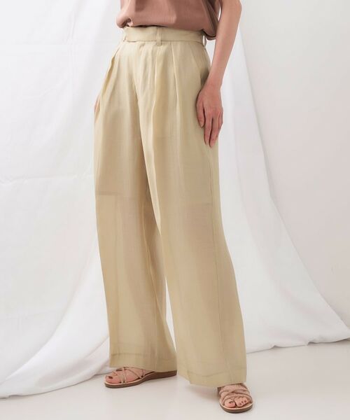 OPAQUE. CLIP/オペーク ドット クリップ シアータックワイドパンツ【洗濯機洗い可】 ライトベージュ(051) 38(M) OPAQUE. CLIP/オペーク ドット クリップ シアータックワイドパンツ【洗濯機洗い可】 ライトベージュ(051) 38(M)