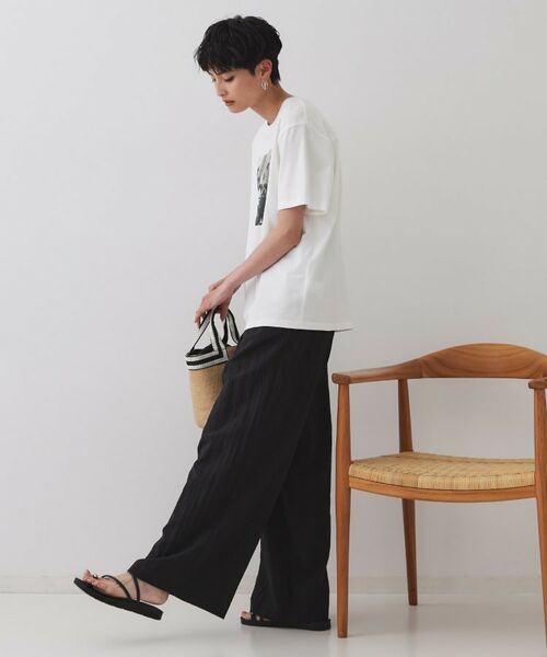 OPAQUE.CLIP / オペーク ドット クリップ パンツ | ナイロン混イージーワイドパンツ【洗濯機洗い可】 | 詳細3