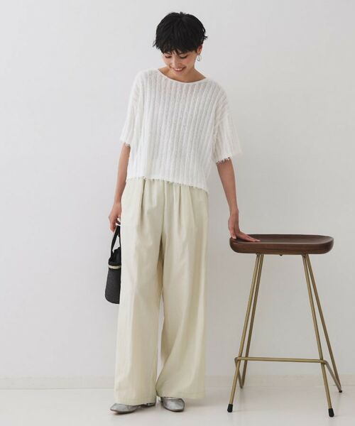 OPAQUE.CLIP / オペーク ドット クリップ パンツ | ナイロン混イージーワイドパンツ【洗濯機洗い可】 | 詳細6