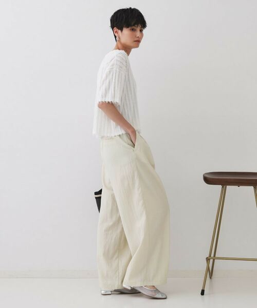 OPAQUE.CLIP / オペーク ドット クリップ パンツ | ナイロン混イージーワイドパンツ【洗濯機洗い可】 | 詳細7