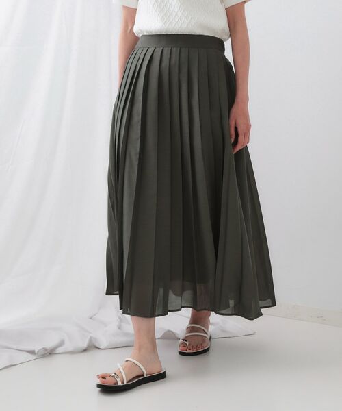 OPAQUE.CLIP / オペーク ドット クリップ スカート | シアープリーツスカート【洗濯機洗い可】 | 詳細1