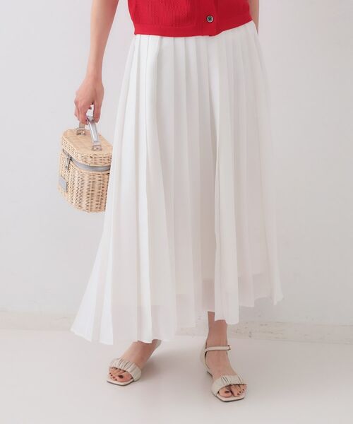 OPAQUE. CLIP/オペーク ドット クリップ シアープリーツスカート【洗濯機洗い可】 オフホワイト(003) 40(L) OPAQUE. CLIP/オペーク ドット クリップ シアープリーツスカート【洗濯機洗い可】 オフホワイト(003) 40(L)
