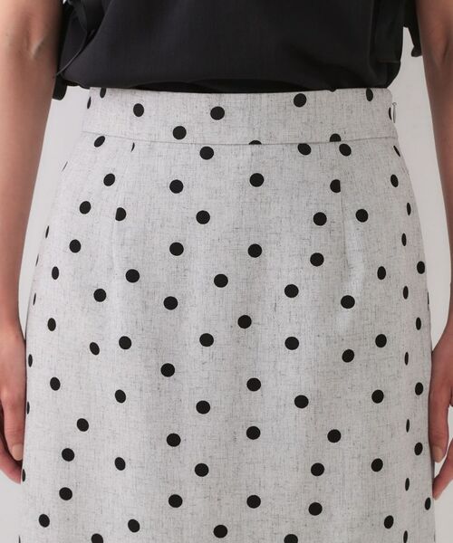 OPAQUE.CLIP / オペーク ドット クリップ ロング・マキシ丈スカート | 麻混ドットプリントナロースカート【洗濯機洗い可】 | 詳細12