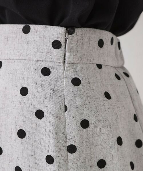 OPAQUE.CLIP / オペーク ドット クリップ ロング・マキシ丈スカート | 麻混ドットプリントナロースカート【洗濯機洗い可】 | 詳細14