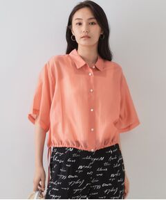 OPAQUE.CLIP / オペーク ドット クリップ シャツ・ブラウス | 裾ドロストシアーショートシャツ【洗濯機洗い可】