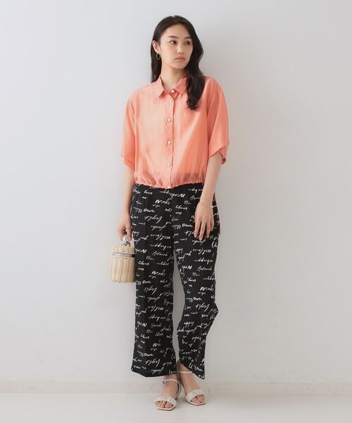 OPAQUE.CLIP / オペーク ドット クリップ シャツ・ブラウス | 裾ドロストシアーショートシャツ【洗濯機洗い可】 | 詳細10