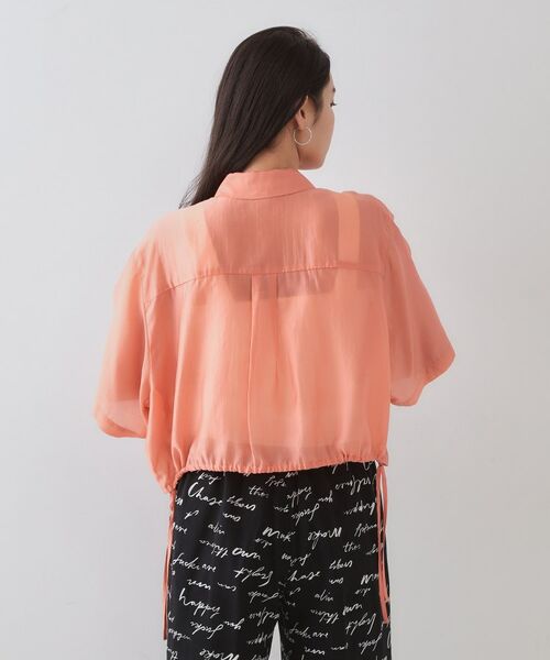 OPAQUE.CLIP / オペーク ドット クリップ シャツ・ブラウス | 裾ドロストシアーショートシャツ【洗濯機洗い可】 | 詳細15