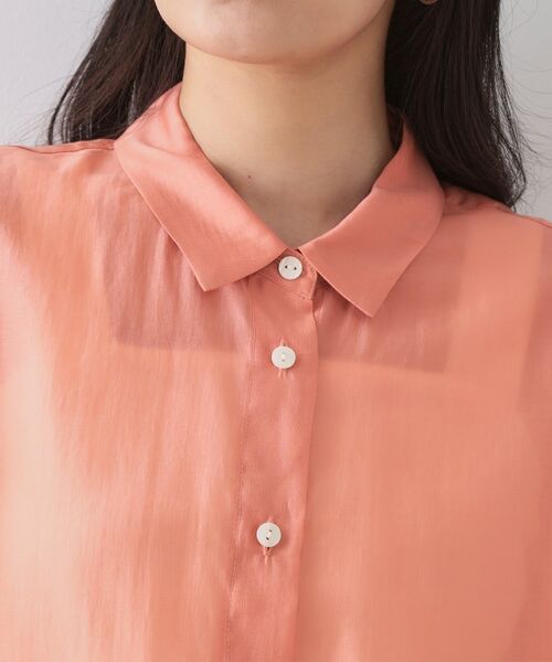 OPAQUE.CLIP / オペーク ドット クリップ シャツ・ブラウス | 裾ドロストシアーショートシャツ【洗濯機洗い可】 | 詳細16