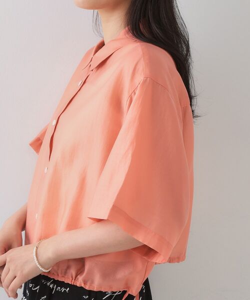 OPAQUE.CLIP / オペーク ドット クリップ シャツ・ブラウス | 裾ドロストシアーショートシャツ【洗濯機洗い可】 | 詳細17