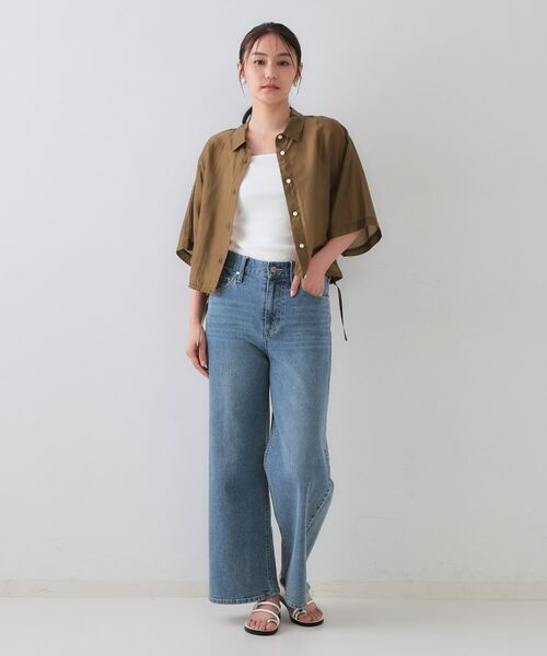 OPAQUE.CLIP / オペーク ドット クリップ シャツ・ブラウス | 裾ドロストシアーショートシャツ【洗濯機洗い可】 | 詳細6