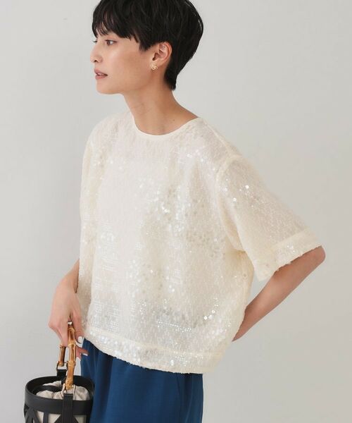 OPAQUE.CLIP / オペーク ドット クリップ シャツ・ブラウス | スパンコールブラウス【洗える】 | 詳細5