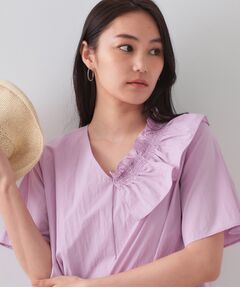 OPAQUE.CLIP / オペーク ドット クリップ シャツ・ブラウス | アシンメトリーフリルブラウス【洗濯機洗い可】