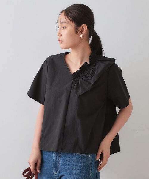 OPAQUE.CLIP / オペーク ドット クリップ シャツ・ブラウス | アシンメトリーフリルブラウス【洗濯機洗い可】 | 詳細1