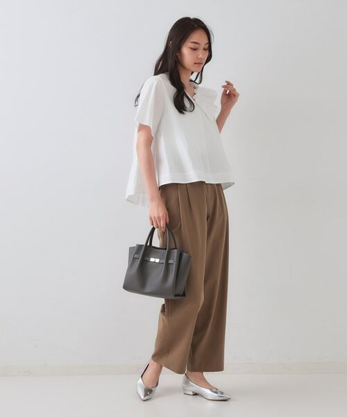 OPAQUE.CLIP / オペーク ドット クリップ シャツ・ブラウス | アシンメトリーフリルブラウス【洗濯機洗い可】 | 詳細10