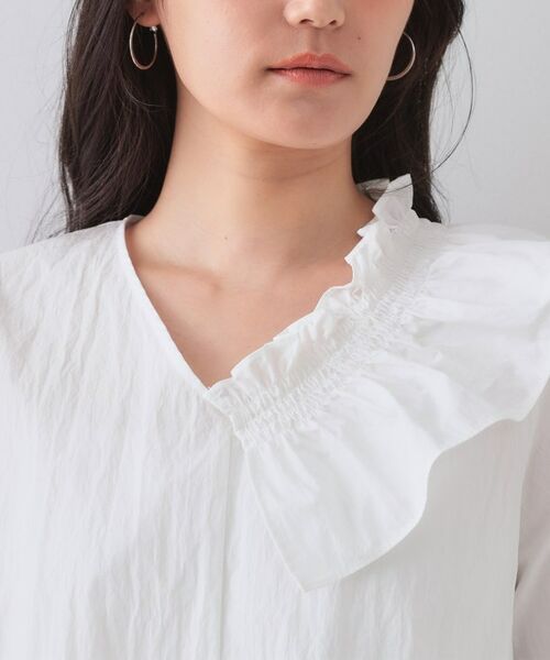 OPAQUE.CLIP / オペーク ドット クリップ シャツ・ブラウス | アシンメトリーフリルブラウス【洗濯機洗い可】 | 詳細16