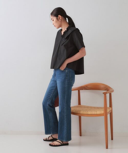 OPAQUE.CLIP / オペーク ドット クリップ シャツ・ブラウス | アシンメトリーフリルブラウス【洗濯機洗い可】 | 詳細3