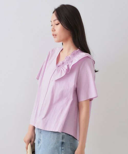 OPAQUE.CLIP / オペーク ドット クリップ シャツ・ブラウス | アシンメトリーフリルブラウス【洗濯機洗い可】 | 詳細5