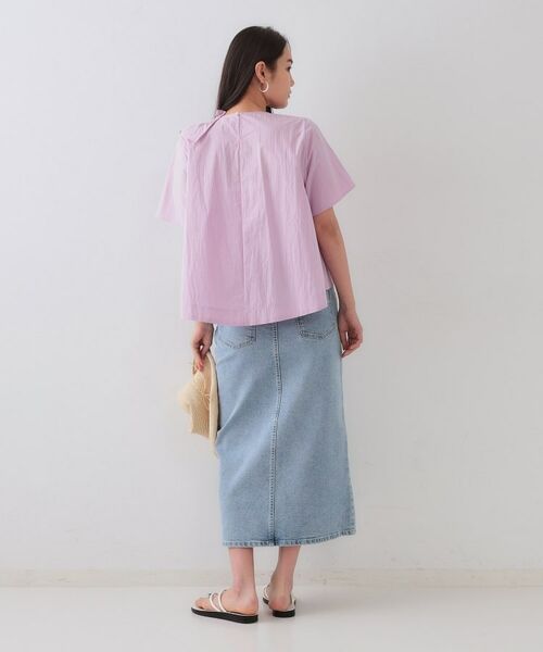 OPAQUE.CLIP / オペーク ドット クリップ シャツ・ブラウス | アシンメトリーフリルブラウス【洗濯機洗い可】 | 詳細7