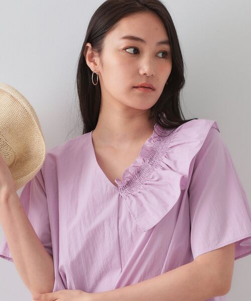 OPAQUE. CLIP/オペーク ドット クリップ アシンメトリーフリルブラウス【洗濯機洗い可】 ラベンダー(080) 38(M) OPAQUE. CLIP/オペーク ドット クリップ アシンメトリーフリルブラウス【洗濯機洗い可】 ラベンダー(080) 38(M)