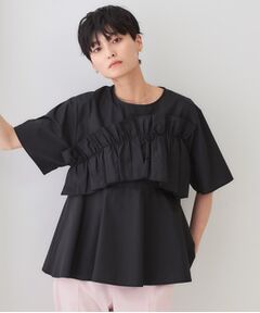 OPAQUE.CLIP / オペーク ドット クリップ シャツ・ブラウス | フリルデザインペプラムブラウス【洗濯機洗い可】