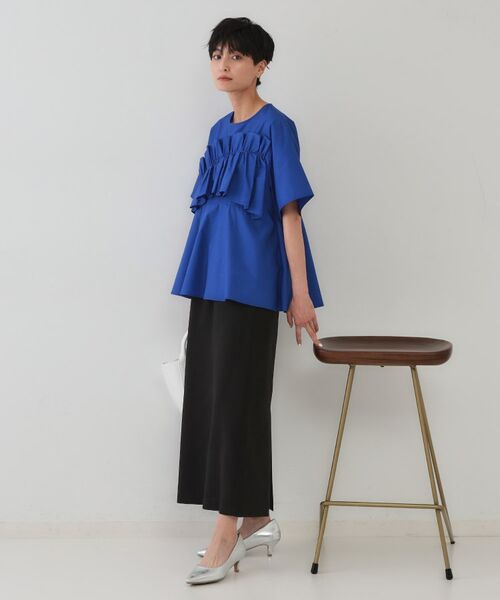 OPAQUE.CLIP / オペーク ドット クリップ シャツ・ブラウス | フリルデザインペプラムブラウス【洗濯機洗い可】 | 詳細10