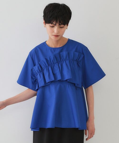 OPAQUE.CLIP / オペーク ドット クリップ シャツ・ブラウス | フリルデザインペプラムブラウス【洗濯機洗い可】 | 詳細13