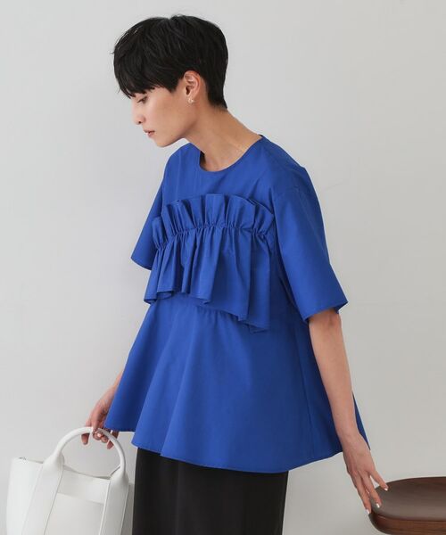 OPAQUE.CLIP / オペーク ドット クリップ シャツ・ブラウス | フリルデザインペプラムブラウス【洗濯機洗い可】 | 詳細9