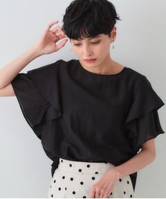 OPAQUE.CLIP / オペーク ドット クリップ シャツ・ブラウス | フリルスリーブブラウス【洗濯機洗い可】