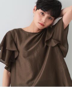 OPAQUE.CLIP / オペーク ドット クリップ シャツ・ブラウス | フリルスリーブブラウス【洗濯機洗い可】