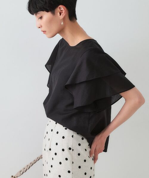 OPAQUE.CLIP / オペーク ドット クリップ シャツ・ブラウス | フリルスリーブブラウス【洗濯機洗い可】 | 詳細1