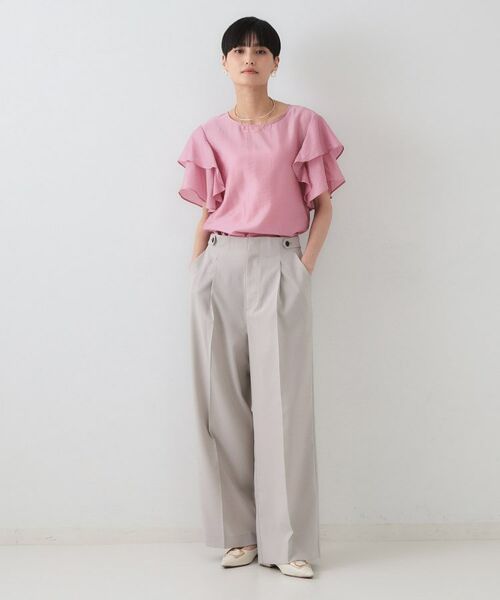 OPAQUE.CLIP / オペーク ドット クリップ シャツ・ブラウス | フリルスリーブブラウス【洗濯機洗い可】 | 詳細10