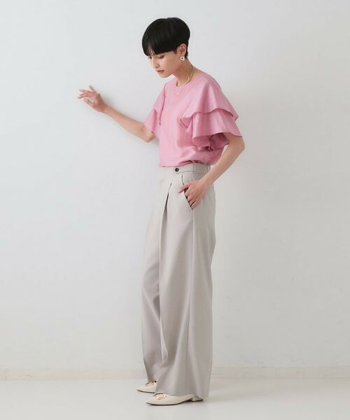 OPAQUE.CLIP / オペーク ドット クリップ シャツ・ブラウス | フリルスリーブブラウス【洗濯機洗い可】 | 詳細11