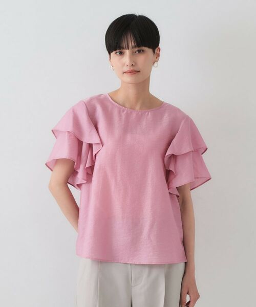 OPAQUE.CLIP / オペーク ドット クリップ シャツ・ブラウス | フリルスリーブブラウス【洗濯機洗い可】 | 詳細13