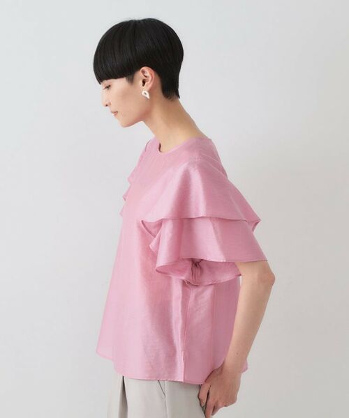 OPAQUE.CLIP / オペーク ドット クリップ シャツ・ブラウス | フリルスリーブブラウス【洗濯機洗い可】 | 詳細14