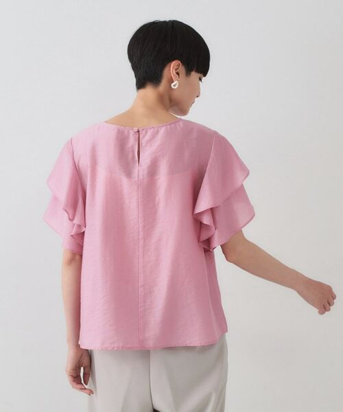 OPAQUE.CLIP / オペーク ドット クリップ シャツ・ブラウス | フリルスリーブブラウス【洗濯機洗い可】 | 詳細15