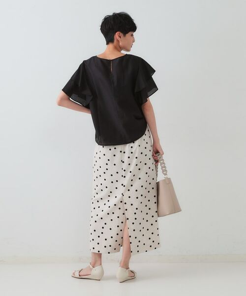 OPAQUE.CLIP / オペーク ドット クリップ シャツ・ブラウス | フリルスリーブブラウス【洗濯機洗い可】 | 詳細3
