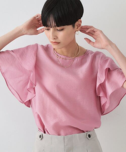 OPAQUE.CLIP / オペーク ドット クリップ シャツ・ブラウス | フリルスリーブブラウス【洗濯機洗い可】 | 詳細9