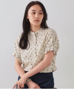 OPAQUE.CLIP / オペーク ドット クリップ シャツ・ブラウス | 幾何柄アソート タックドルマンスリーブブラウス【洗濯機洗い可】