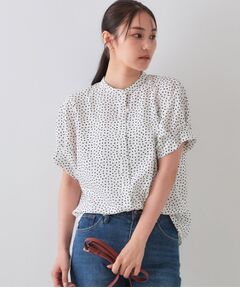 OPAQUE.CLIP / オペーク ドット クリップ シャツ・ブラウス | 幾何柄アソート タックドルマンスリーブブラウス【洗濯機洗い可】