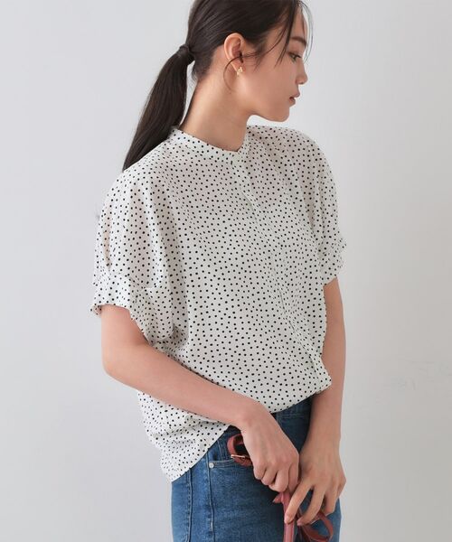 OPAQUE.CLIP / オペーク ドット クリップ シャツ・ブラウス | 幾何柄アソート タックドルマンスリーブブラウス【洗濯機洗い可】 | 詳細1