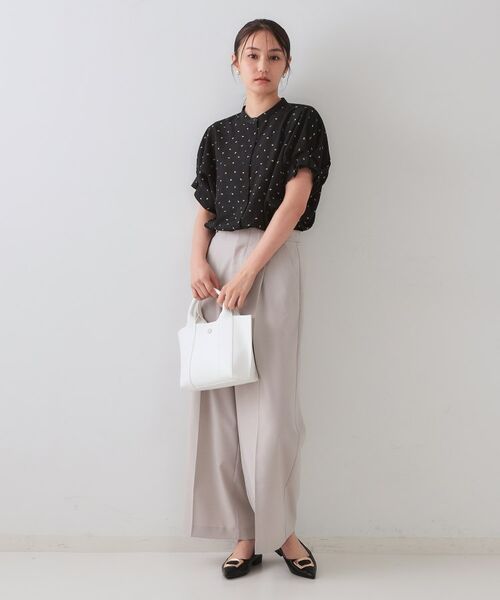 OPAQUE.CLIP / オペーク ドット クリップ シャツ・ブラウス | 幾何柄アソート タックドルマンスリーブブラウス【洗濯機洗い可】 | 詳細11