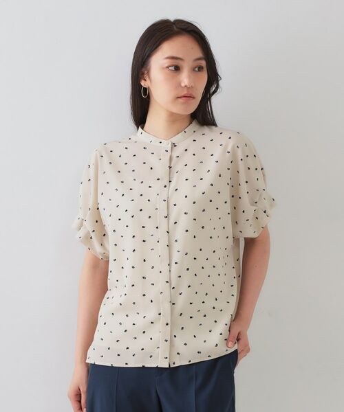 OPAQUE.CLIP / オペーク ドット クリップ シャツ・ブラウス | 幾何柄アソート タックドルマンスリーブブラウス【洗濯機洗い可】 | 詳細17