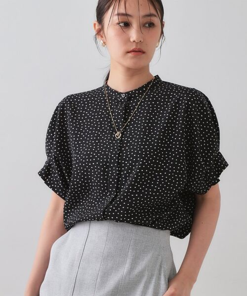 OPAQUE.CLIP / オペーク ドット クリップ シャツ・ブラウス | 幾何柄アソート タックドルマンスリーブブラウス【洗濯機洗い可】 | 詳細5