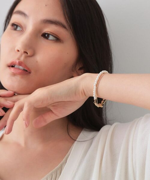 OPAQUE.CLIP / オペーク ドット クリップ ブレスレット・バングル | フェイクパール×チェーン2連ブレスレット | 詳細6