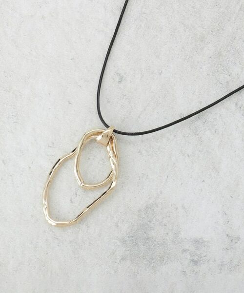 OPAQUE. CLIP/オペーク ドット クリップ メタルリング×コードネックレス ゴールド(007) 00 OPAQUE. CLIP/オペーク ドット クリップ メタルリング×コードネックレス ゴールド(007) 00